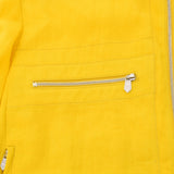 HERMES Hermes Jacket Serie Bracket Yellow Size 50 Men's Linen 100 % Blouson New Ginzo
