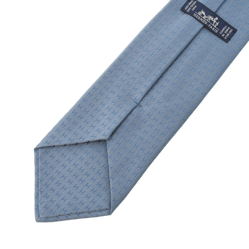 [父亲节50,000或以下] Ginzo New Hermes Hermes Hatter ht thats Blue Silk 100％领带