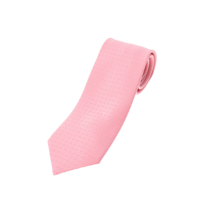 さすがの質ですHERMES ネクタイ　ピンク
