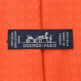 [父亲节50,000或以下] Ginzo New Hermes Hermes Hattern htates office橙色丝绸100％领带
