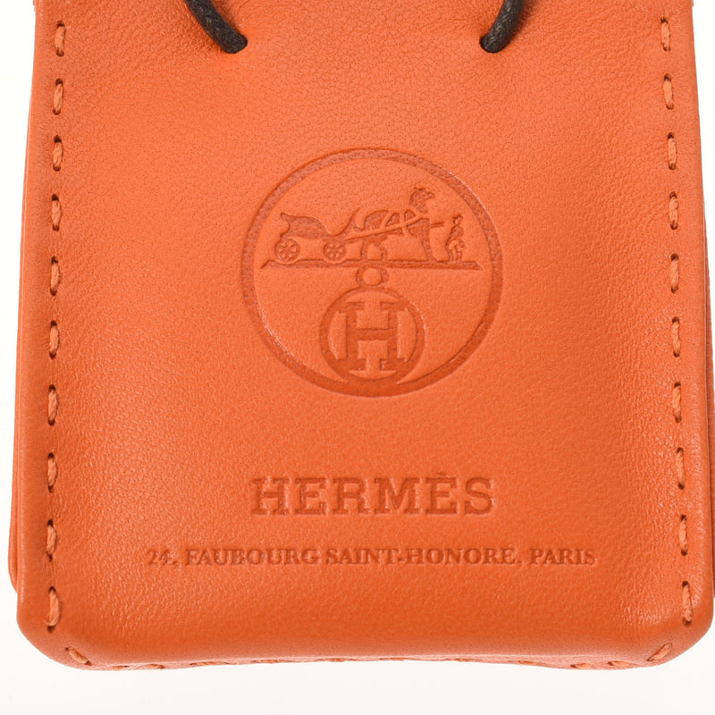HERMES Hermes Sack Orange Bag Charm Fu Y -engraved (around 2020) Unisex Annomiro Charm New Ginzo