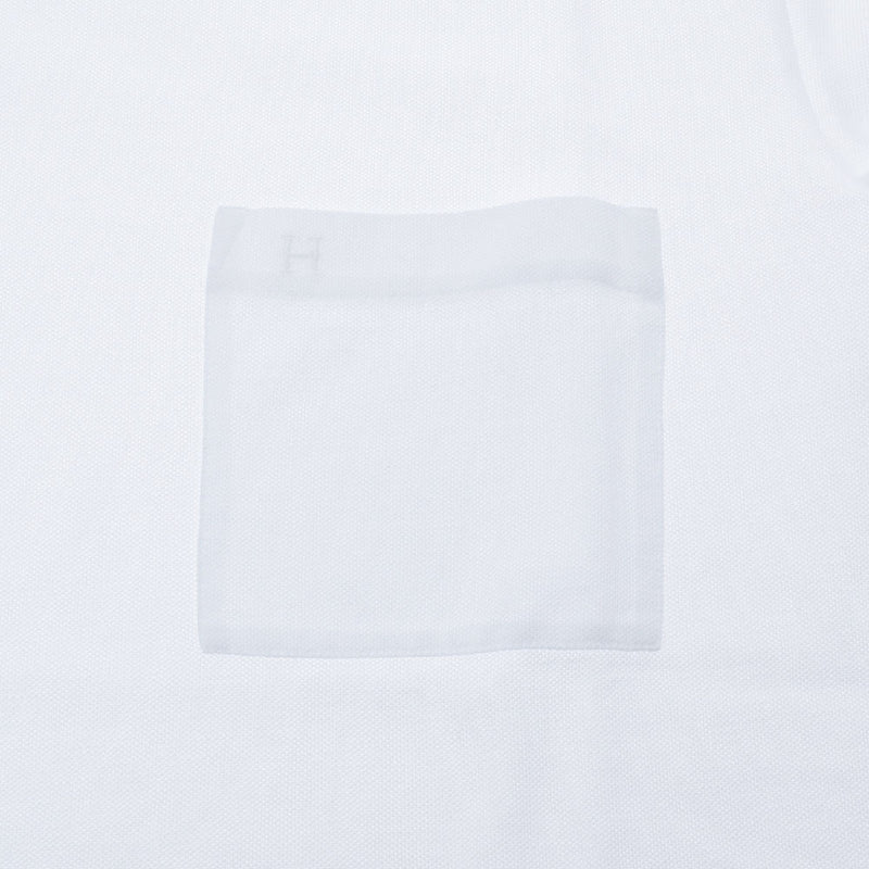 HERMES Hermes Crew Neck Kanoko White Size L Men's Cotton 100% Short Sleeve T -shirt New Ginzo