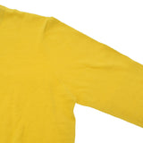 HERMES Hermes Crew Neck Long Sleeve Yellow Size L Men's Cotton 85%/Cashimia 15% Knit New Ginzo