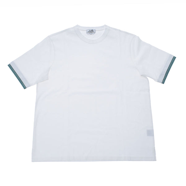 HERMES Hermes Crew Neck Sleeve Gala White Size L Men's Cotton 100% Short Sleeve T -shirt New Ginzo