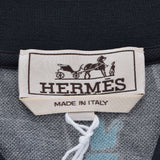 HERMES Hermes Men's Poro Shirt Play Ground Short Sleeve Navy Blue Size L Men's Cotton 100 % Polo Shirt New Ginzo