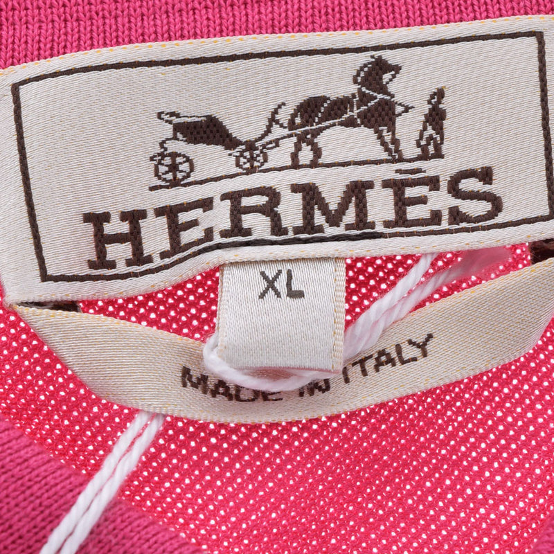 HERMES エルメス メンズポロシャツ  半袖  ローズアンディアン サイズXL メンズ コットン100％ ポロシャツ 新品 銀蔵