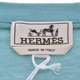 爱马仕爱马仕（Hermes Hermes）船员脖子T衬衫，剂量塞拉登尺寸L男士棉100％短袖衬衫新金佐