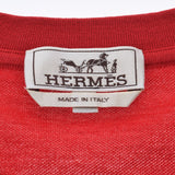 【父の日 5万以下】HERMES エルメス クルーネック 鹿の子 ルージュヴィフ サイズL メンズ コットン100% 半袖Ｔシャツ 新品 銀蔵