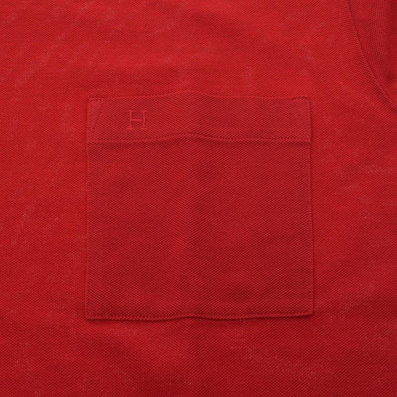 [父亲节50,000或以下] HERMES HERMES CREW KANOKO ROUGEVIF尺寸l男士棉100％短袖T衬衫新金佐