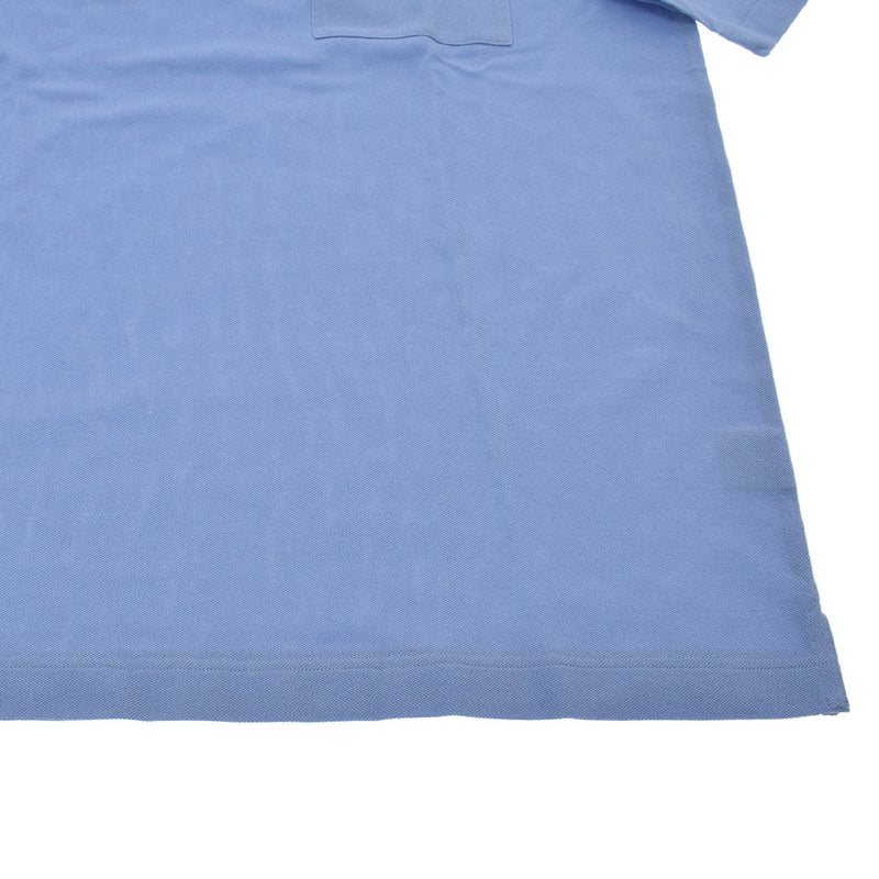 [父亲节50,000或以下] HERMES HERMES船员脖子Kanoko蓝色CIEL尺寸l男士棉100％短袖T衬衫新金佐