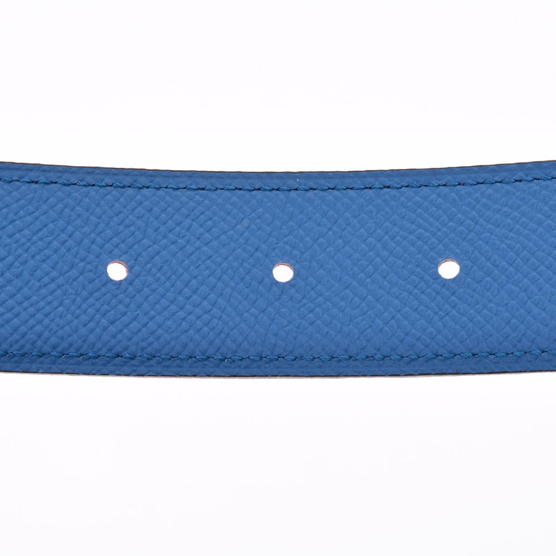 HERMES Hermes Reversible Belt 95cm Personal Order Buckle No Blue/Pink U engraved (around 2022) Men's Vo Epson Belt New Ginzo