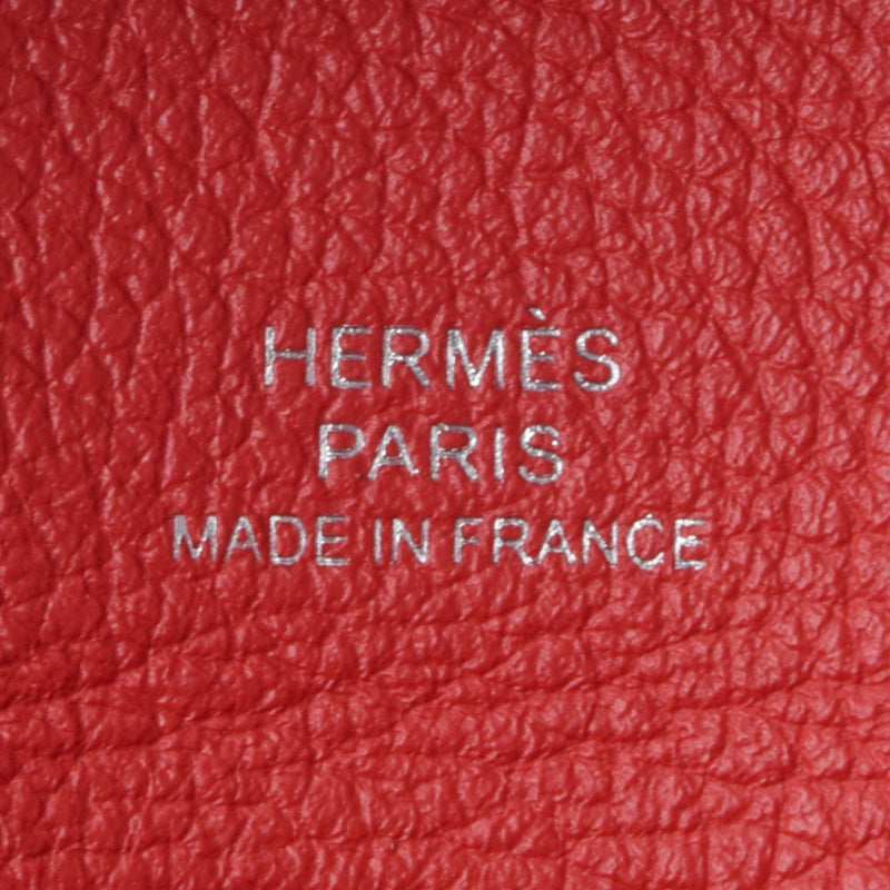HERMES Hermes Bastia Red Y engraved (around 2020) Ladies Shable Coin Case New Ginzo