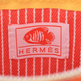HERMES エルメス ポーチ 魚 白/オレンジ レディース キャンバス ポーチ 新品 銀蔵