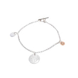 HERMES エルメス エクスリブリス SM シルバー レディース SV925/K18PG ブレスレット 新同 中古 銀蔵