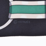 HERMES エルメス ツイリー  ベルト柄 黒系 レディース シルク100％ スカーフ 新品 銀蔵