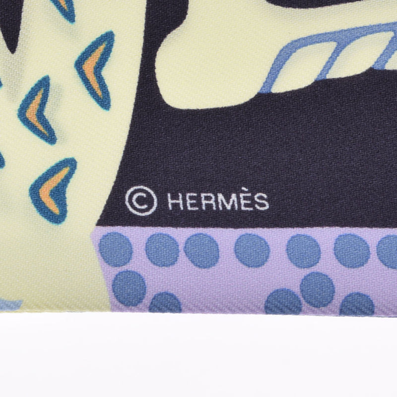 HERMES エルメス ツイリー Fantaisie D'etriers パープル/ブルー系 レディース シルク100％ スカーフ 新品 銀蔵
