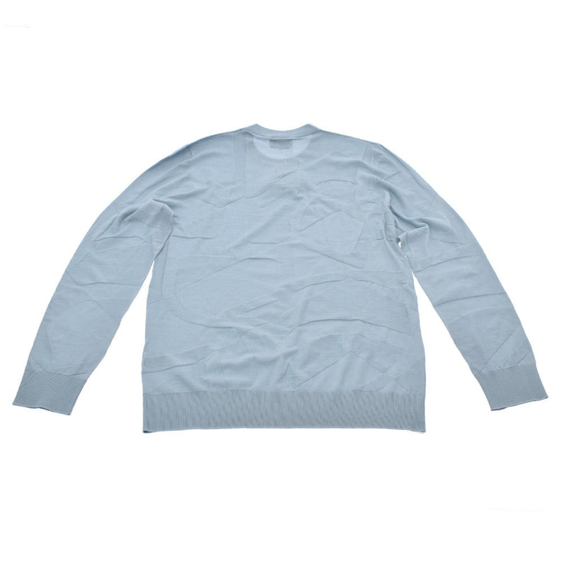HERMES エルメス クルーネックセーター 水色 サイズXL メンズ ウール100％ セーター 新品 銀蔵