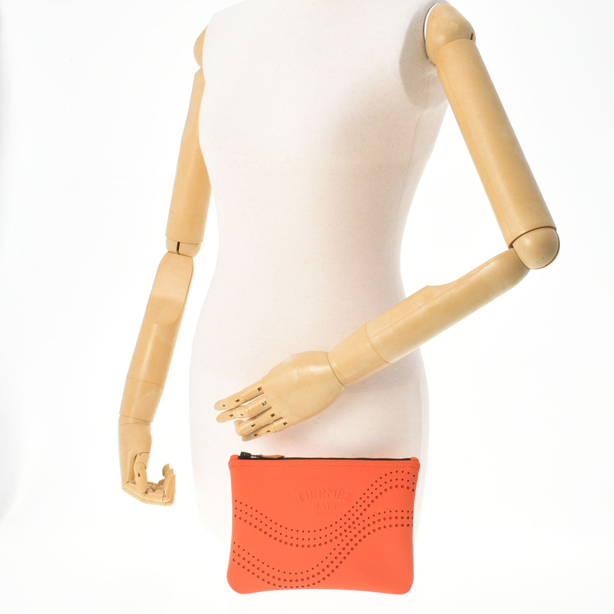 エルメスネオバン PM ウエーブ オレンジ レディース ポーチ HERMES 