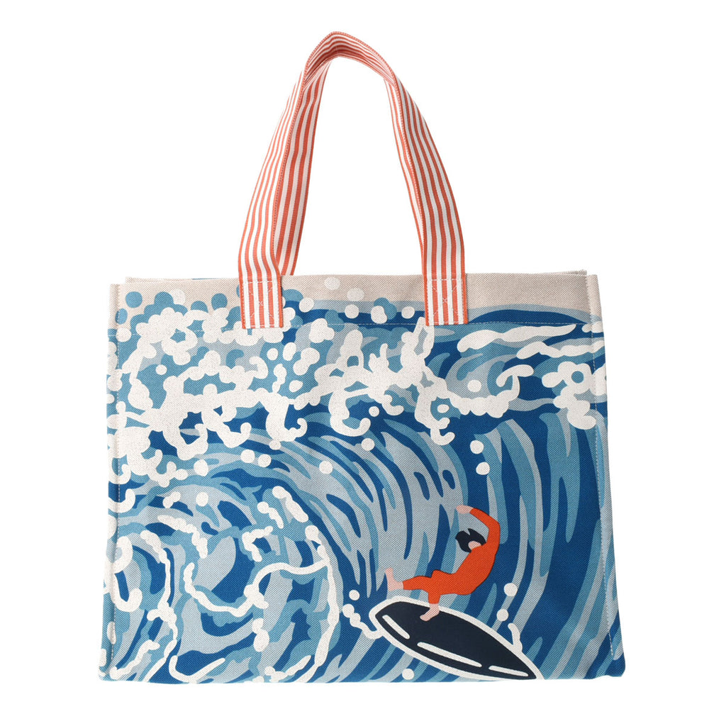 HERMES ビーチバック コットン100% シロ ブルー - speedlb.com