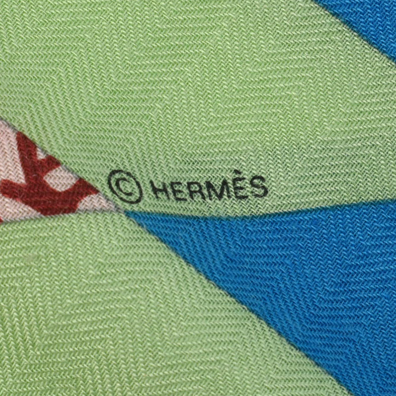 HERMES エルメス カレ140 アメリカンキルト グリシネ / ブルー / ピンク 243844S_07 レディース カシミヤ70％/シルク30% スカーフ 新品 銀蔵