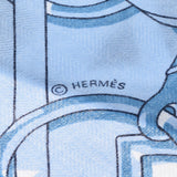HERMES エルメス ロサンジュ GM 乗馬の装具一式 ネイビー系 メンズ カシミヤ70% シルク30% スカーフ 新品 銀蔵