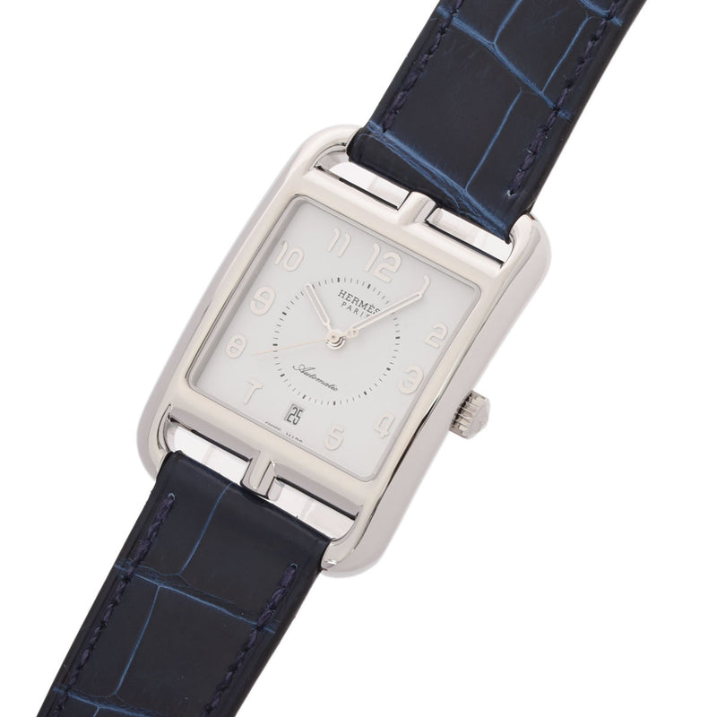 HERMES エルメス ケープコッド CC1.710a メンズ SS/アリゲーター 腕時計 自動巻き ホワイト文字盤 新品 銀蔵