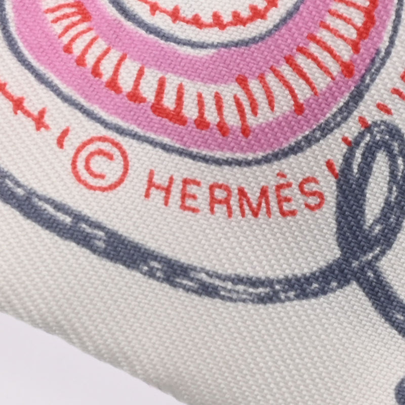 HERMES エルメス ツイリー CHEVALOSCOPE POINTILlE ホワイト/ブルー レディース シルク100％ スカーフ 新品 銀蔵