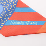 HERMES エルメス ツイリー EN LIBERTE ! ジョーヌヴィフ/ブルー/ルージュ レディース シルク100％ スカーフ 新品 銀蔵