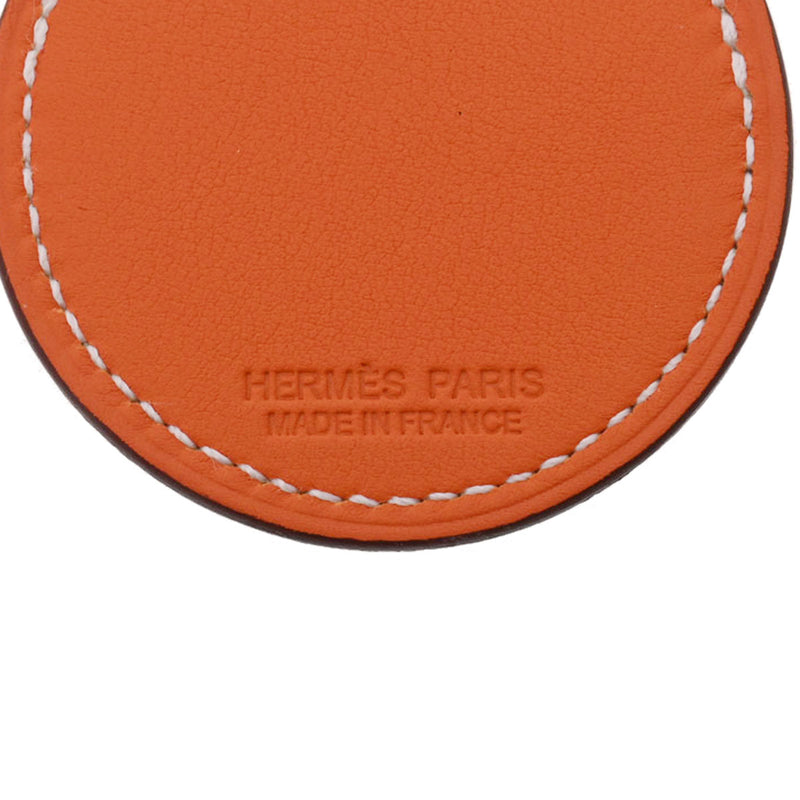 HERMES エルメス アップル エアタグ バッグチャーム オレンジ Z刻印(2021年頃) ユニセックス ヴォースイフト 携帯・スマホアクセサリー 新品 銀蔵