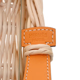HERMES エルメス ピクニック レクタンギュラー トレー オレンジ ユニセックス ラタン ガラス ブランド小物 新品 銀蔵