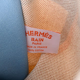 HERMES エルメス ビーチバッグ アプレ ラ ヴァーグ オレンジ / ブルー レディース キャンバス トートバッグ 新品 銀蔵