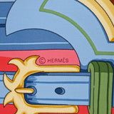 HERMES エルメス カレ90 BRIDES ET DESTIN バーミリオン/ローズ/ブルーシエル レディース シルク100％ スカーフ 新品 銀蔵