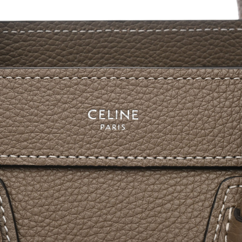 CELINE セリーヌ ラゲージ ナノショッパー 2WAY スリ シルバー金具 189243 レディース レザー ハンドバッグ 未使用 銀蔵