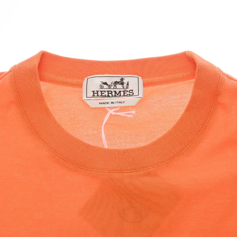 エルメスクルーネック Tシャツ H刺繍 Lサイズ オレンジ メンズ ...