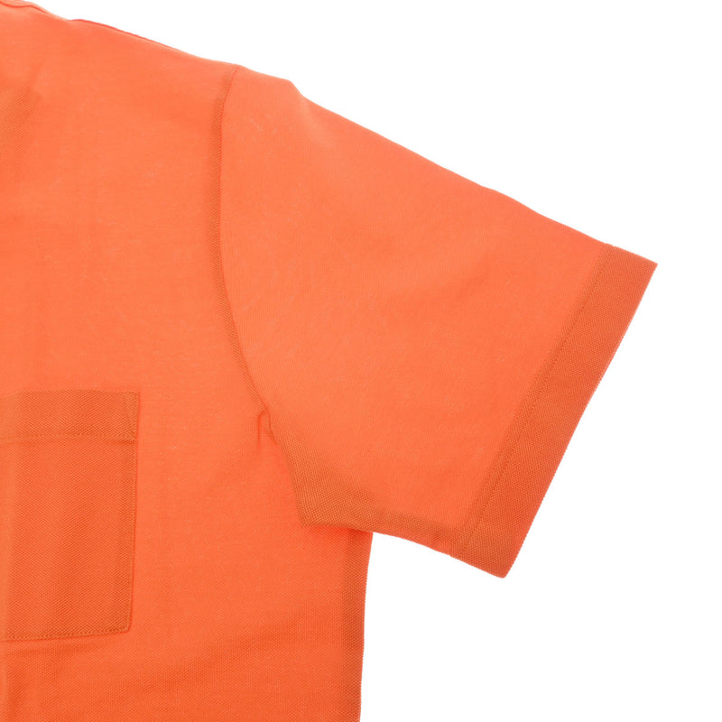 エルメスクルーネック Tシャツ H刺繍 Lサイズ オレンジ メンズ