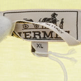 HERMES エルメス Tシャツ Piqures Sellier セリエステッチ XLサイズ レモネード メンズ コットン100％ 半袖Ｔシャツ 新品 銀蔵
