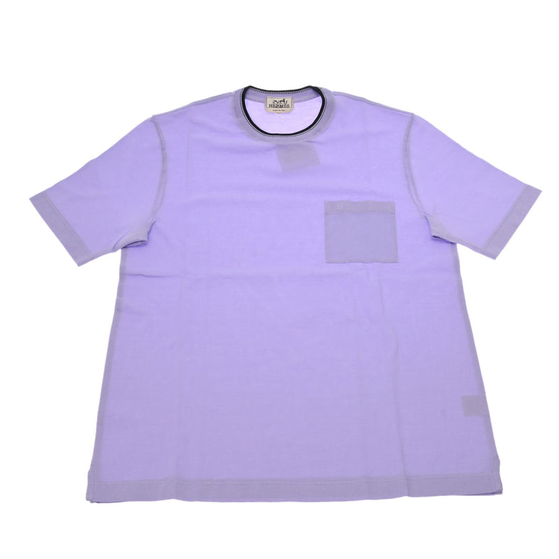 エルメス  Tシャツ サドルステッチ Lサイズ 半袖Ｔシャツ リラ