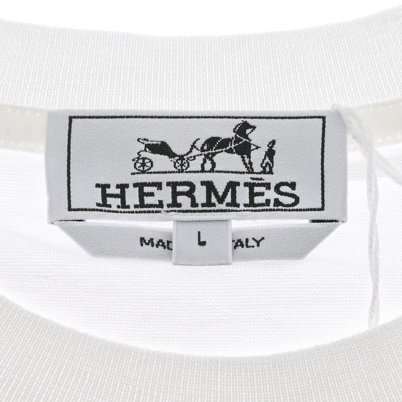 T HERMES エルメス　シャツ 《クォーターバッシュ》プリントLサイズ