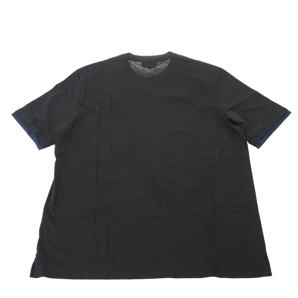 HERMES エルメス クルーネック Tシャツ 袖ガラ Lサイズ 黒 メンズ コットン100％ 半袖Ｔシャツ 新品 銀蔵