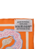 HERMES エルメス カレ90 スーパー シルク クエスト オレンジ/グリーン レディース シルク100％ スカーフ 新品 銀蔵