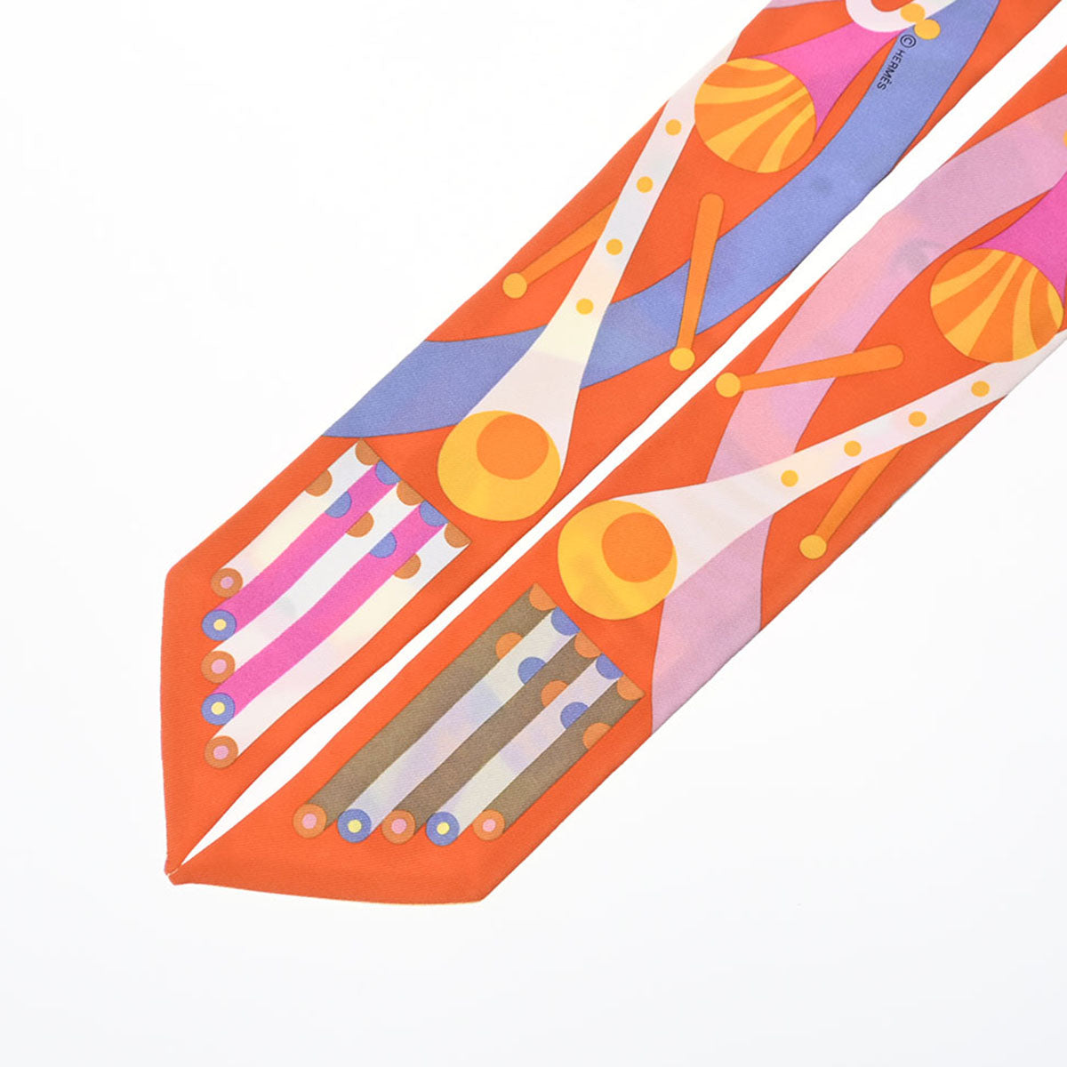 エルメスツイリー Parade en Fanfare オレンジ/黄 レディース シルク