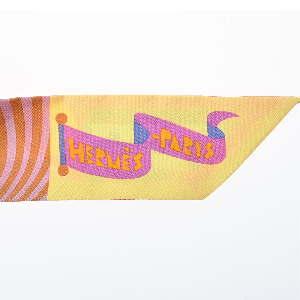 エルメスツイリー Parade en Fanfare オレンジ/黄 レディース シルク