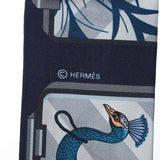 HERMES エルメス ツイリー HERMES STORY HERMES ネイビー系 レディース シルク100％ スカーフ 未使用 銀蔵