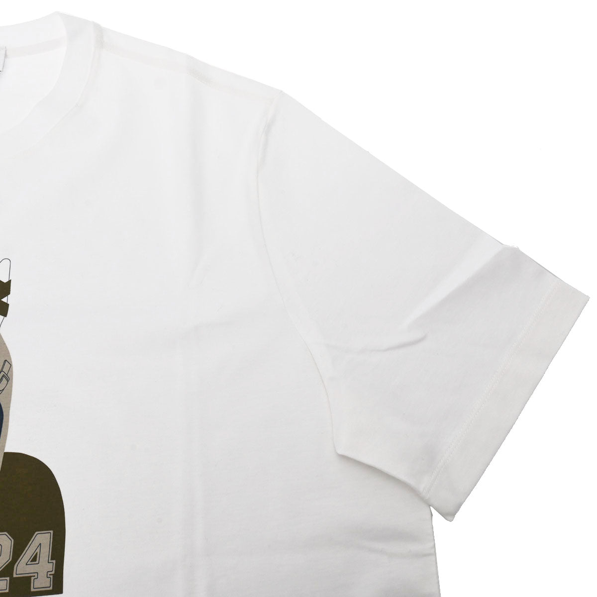 エルメスクールネック Tシャツ クォーターバッシュ サイズL 白 メンズ