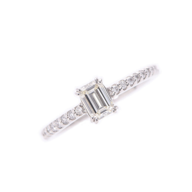 Other Emerald Cut Diamond 0.530 / 0.15ct 12 Ladies PT900 Platinum Ring / Ring A-Rank Used Silgrin