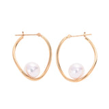 Other Akoya Pearl Pears Women's K18YG Earrings New Silgrin