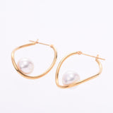 Other Akoya Pearl Pears Women's K18YG Earrings New Silgrin