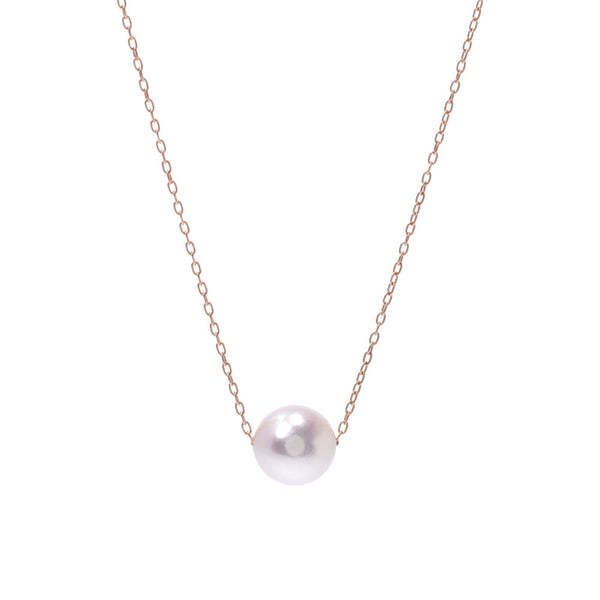 Other Akoya Pearl 7.5mm One-grain Pearl Women's K18PG Necklace New Silgrin