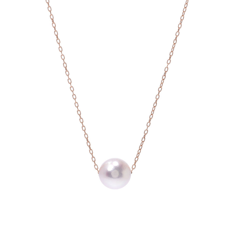 Other Akoya Pearl 7.5mm One-grain Pearl Women's K18PG Necklace New Silgrin