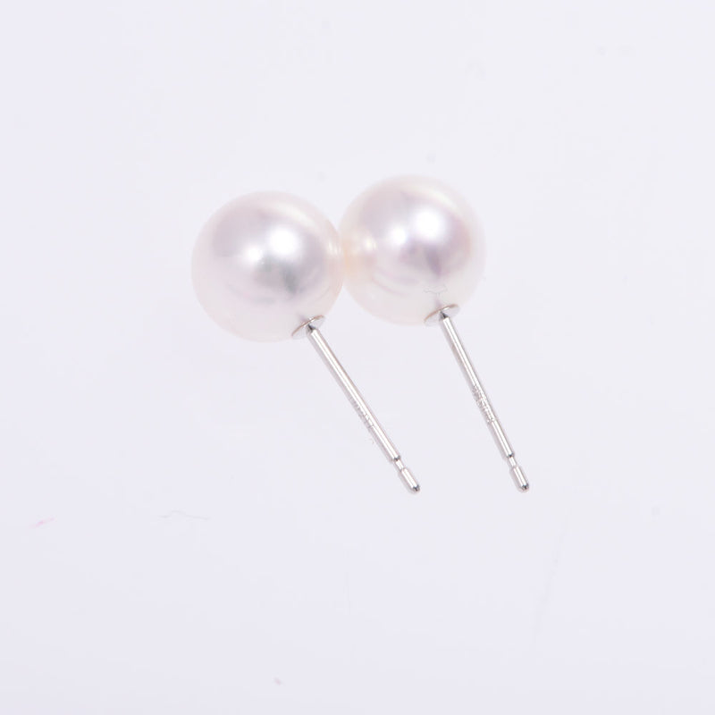 [Summer Selection 30,000 or less] Other Akoya Pearl 7.5mm One-grain Pearl Women's K14WG Earrings New Single Sinkjo